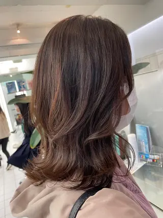 セミロング カラー HEADS  ex所属・HEADS ex市川 ママ美容師ARISAのヘアスタイル