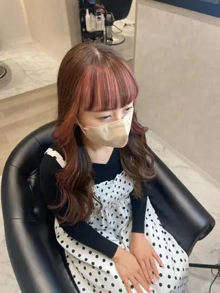 ロング カラー &chaLme   心斎橋所属・emi/髪質改善/ 韓国風/艶カラーのヘアスタイル