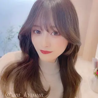 セミロング 本格韓国ヘア🇰🇷 【uni】キューさんのヘアスタイル