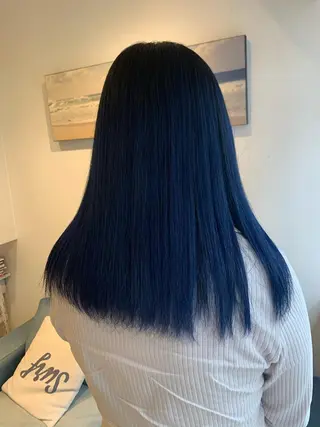 セミロング 渋谷ハイトーン/ デザインカラー阿部のヘアスタイル