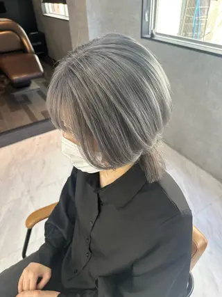 ミディアム カラー Mayo/ダブルカラ メンズカット/カラーのヘアスタイル