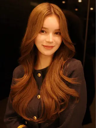 ロング カラー 韓国くびれヘア 顔まわり新宿/さやかのヘアスタイル