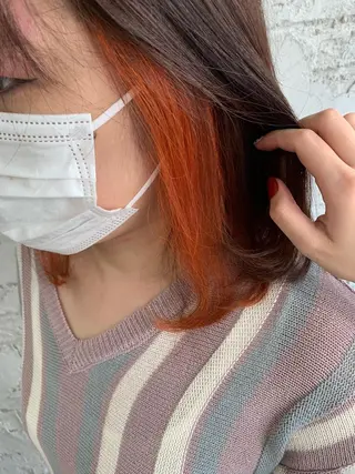 ミディアム カラー エクステ＆艶カラー 🎀YURINA🎀のヘアスタイル