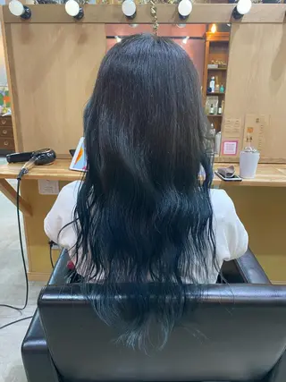ロング カラー ヘアアレンジ メンズ ネイル マツエク・マツパ アイブロウ chapter問屋町 💘小室明華のヘアスタイル