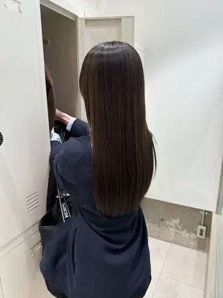 ロング カラー パーマ 縮毛矯正+モテカラー 🎀✨MIHOのヘアスタイル