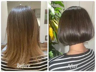 ショート diar湘南台店所属・ふくだももこ🍑 つるっとボブのヘアスタイル