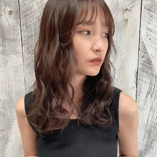 セミロング Lond fleur 大宮  ロンドフルール所属・石畑結華 Lond店長のヘアスタイル