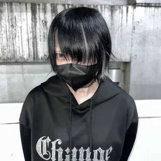 ショート ハイトーン/ウルフ /エクステ/ましろのヘアスタイル