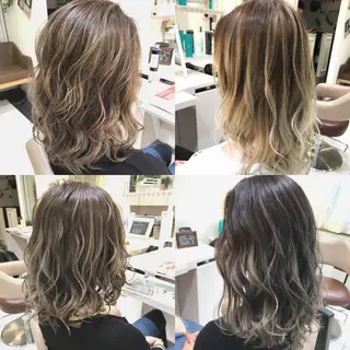 ミディアム カラー 山崎俊輔/髪質改善 /バレイヤージュのヘアスタイル