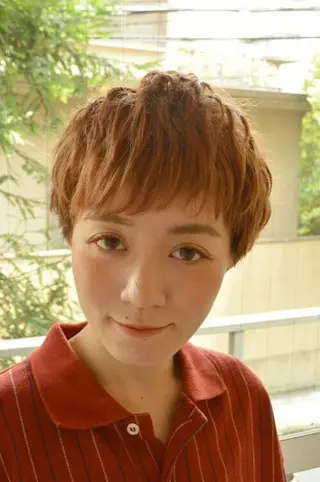 ショート カラー パーマ 小顔ショート✁ ⁂Yukari⁂のヘアスタイル