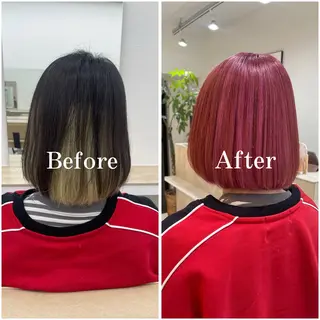 ショート カラー ムラ修正/ ハイトーン💖Riaのヘアスタイル