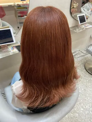 セミロング カラー 新宿/韓国ヘア 中明度カラー/かやのヘアスタイル