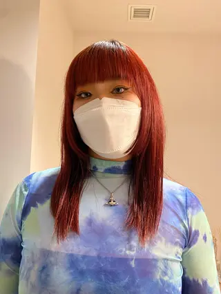 セミロング カラー ヘアアレンジ Hair & make Lamp所属・梅田のブリーチ特化 美容師KAI🥰のヘアスタイル