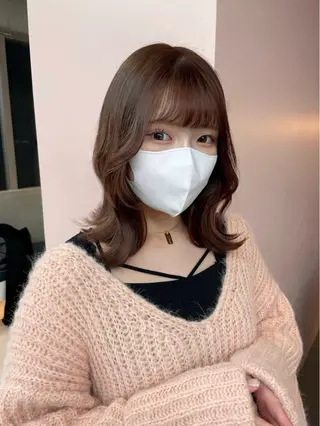 ミディアム カラー ayaka♡ 柔らかカラーのヘアスタイル
