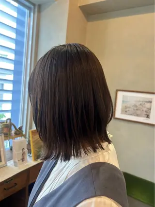 ミディアム カラー 平良 那生のヘアスタイル