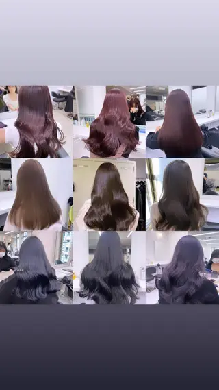 セミロング カラー 韓国/トレンド レイヤー【101】のヘアスタイル