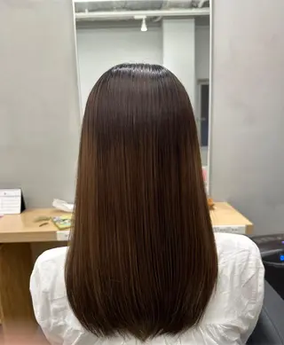 セミロング 透明感🫧/ブリーチ /永田　汰伊智のヘアスタイル