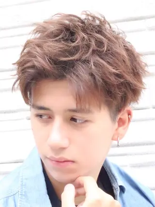 パーマ 【メンズパーマ】比嘉 啓人のヘアスタイル