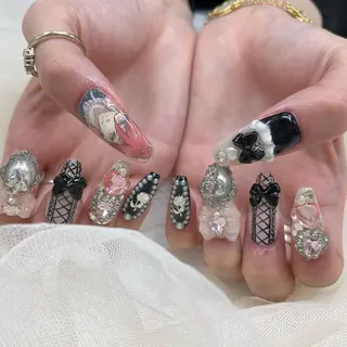 ロング 池袋痛ネイル Nok. 渡辺のネイルデザイン