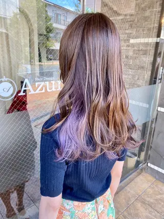 セミロング カラー 美髪 カラーリストのヘアスタイル