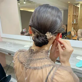 ミディアム ヘアアレンジ 韓国風パーマ/ヘア セット/店長みづきのヘアスタイル