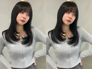 ロング カラー ブリなしWカラー✨️ 髪質改善【タケル】のヘアスタイル