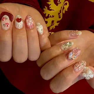 ネイル amuse 手書きニュアンスのネイルデザイン