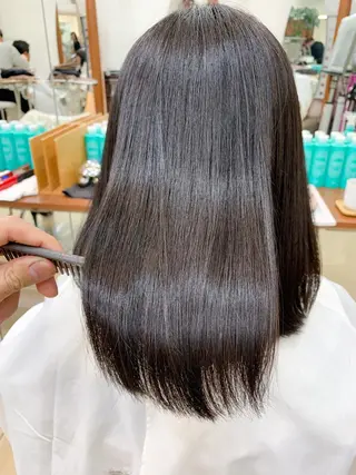 セミロング パーマ 縮毛矯正/髪質改善 /韓国風　山川春輝のヘアスタイル