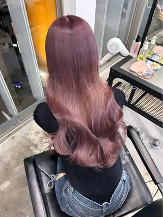 ロング カラー ヘアアレンジ 🎀艶ハイトーン モテ髪🎀さや💜のヘアスタイル