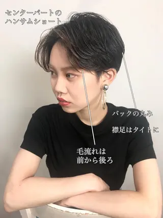 ショート カラー 千葉 郁也のヘアスタイル