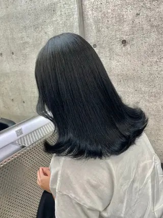 ミディアム 🫧バレイヤージュ/ ハイトーン/ミズキのヘアスタイル