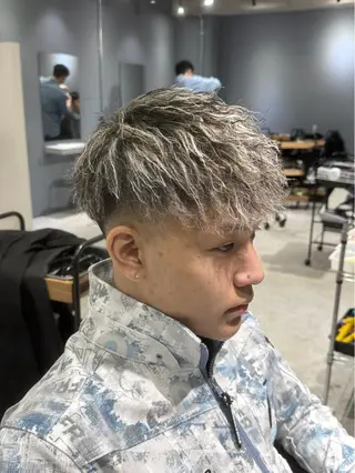 ショート カラー パーマ メンズ メンズ特化美容師 中戸 滉のヘアスタイル