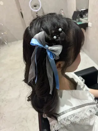 ミディアム ヘアアレンジ 韓国ヘアー🦄ྀི オタク美容師🌈山本のヘアスタイル