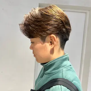 カラー メンズ ハイトーン/パーマ/ メンズ / 櫻本🌐のヘアスタイル