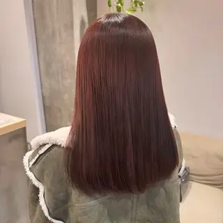 セミロング カラー ハガ コトコのヘアスタイル