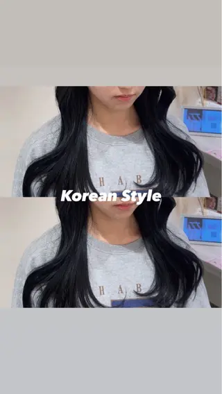 ロング カラー 💖大人韓国ヘア💖 韓国艶カラー【銀座】のヘアスタイル