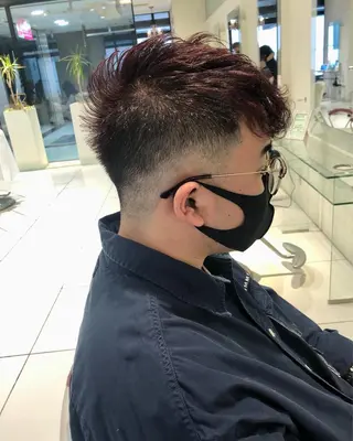 ショート カラー パーマ メンズ ✨髪質改善ストレート ×ミニボブ✨萩原　翼のヘアスタイル