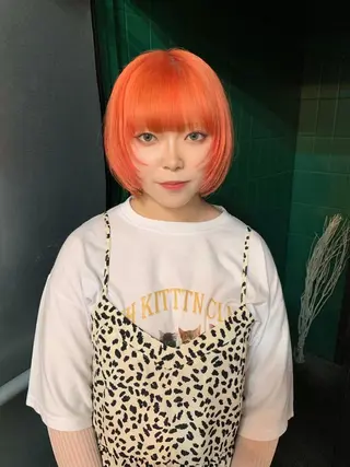 ミディアム カラー 中性ウルフカット ケアブリーチ/ケイトのヘアスタイル