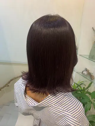 ミディアム カラー 透けるbrown カラー🎗♡yukaのヘアスタイル