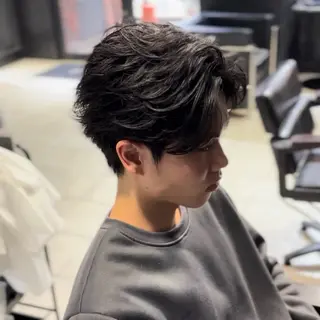 ミディアム メンズ メンズ/アメ村/河合 顕正のヘアスタイル