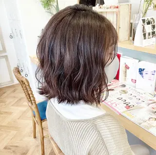 ミディアム カラー パーマ ヘアアレンジ メンズ キッズ ネイル マツエク・マツパ merc. 🩵妹尾杏菜のヘアスタイル