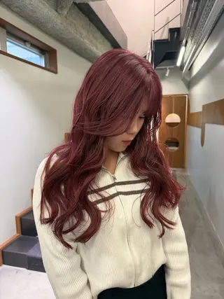 ロング カラー コノカ/暖色カラー/ 透明感カラーのヘアスタイル