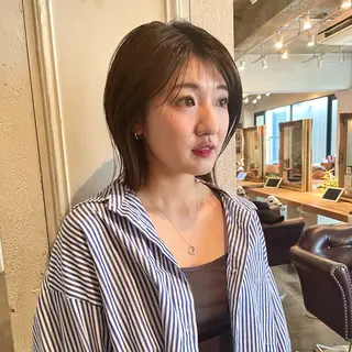 ショート カラー 暗髪でも映えるヘア /山川廉弥のヘアスタイル