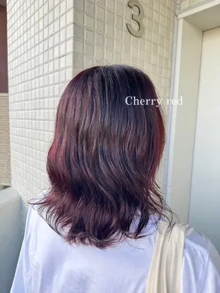 セミロング カラー 縮毛矯正/艶髪カラー ヘアアレンジ/ひふみのヘアスタイル