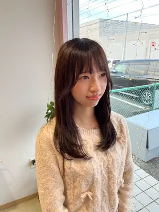 セミロング ボヌールソレイユ所属・☁️彦坂唯有/ 透明感カラー☁️のヘアスタイル