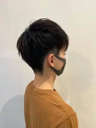 メンズ ブリーチしない暖色 カラー🥀杉 優菜のヘアスタイル