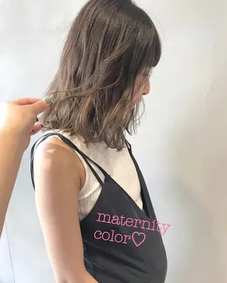 ミディアム カラー オリーブ透明感カラー 表参道/MIKUのヘアスタイル