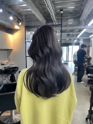 ロング カラー 新宿/韓国ヘア/ 髪質改善ストレートのヘアスタイル