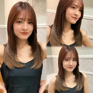 ミディアム 美髪縮毛矯正🤍 髪質改善/Shinaのヘアスタイル