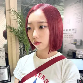 カラー 渋谷🎨ハイトーン× エクステ🎨レンのヘアスタイル